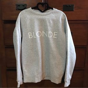 Brunette the Label “BLONDE” Gray Classic Crewneck Size Small Medium